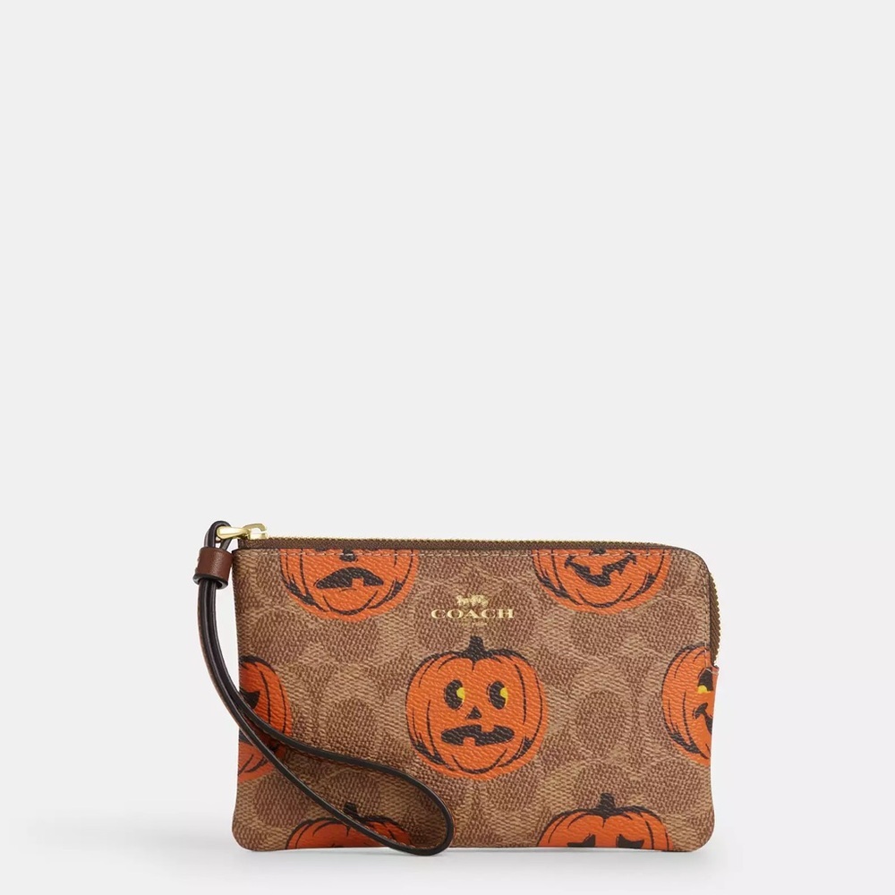 Coach Pumpkin Corner Zip Wristlet NWT - Picture 14 of 14